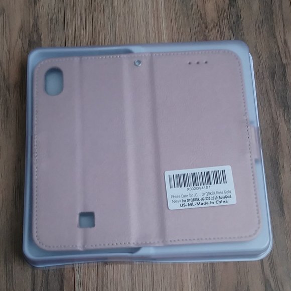 Wallet Phone Cases LG-K20 2019 Women Men Rose Gold - Picture 4 of 6